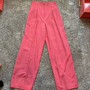 Talbots Pink Wide Leg Pants High Waisted
